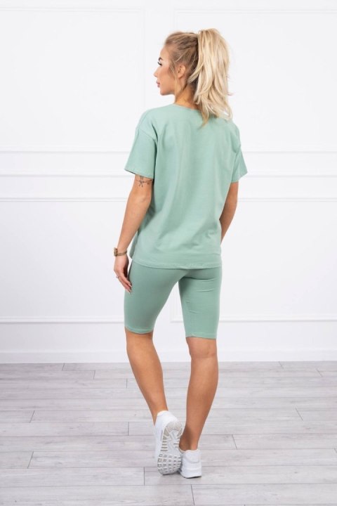 Komplet sportowy top+legginsy ciemny miętowy Komplet sportowy top+legginsy ciemny miętowy
