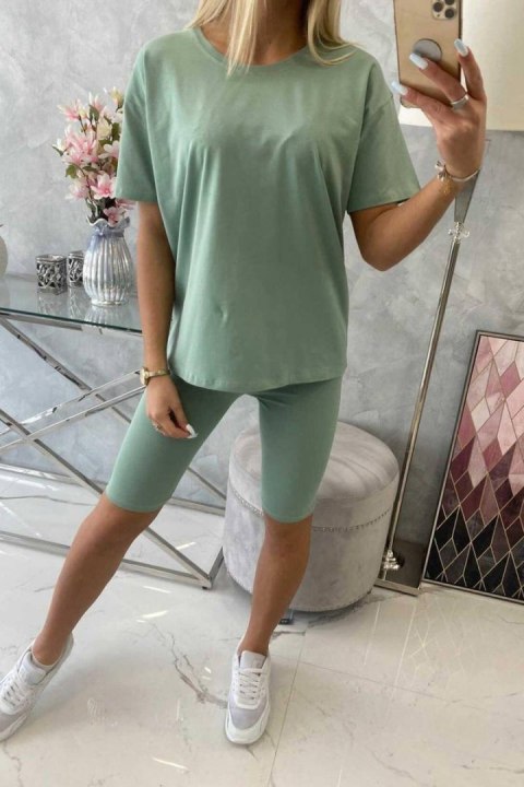 Komplet sportowy top+legginsy ciemny miętowy Komplet sportowy top+legginsy ciemny miętowy