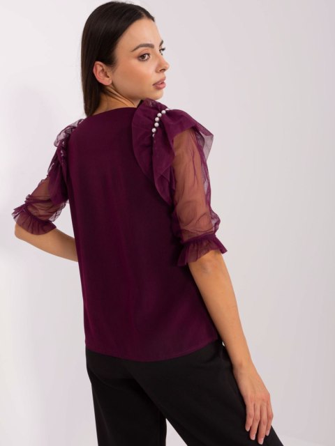 Bluzka LK-BZ-506682.26P ciemny fioletowy 40 Bluzka LK-BZ-506682.26P ciemny fioletowy 40