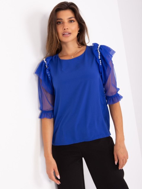 Bluzka LK-BZ-506682.26P kobaltowy 40 Bluzka LK-BZ-506682.26P kobaltowy 40