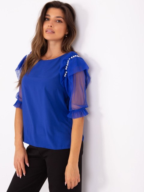 Bluzka LK-BZ-506682.26P kobaltowy 40 Bluzka LK-BZ-506682.26P kobaltowy 40