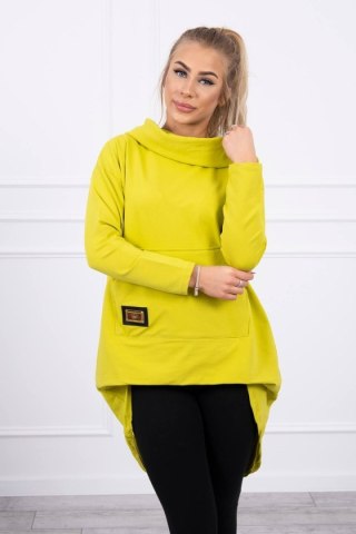 Bluza z długim tyłem i kapturem kiwi