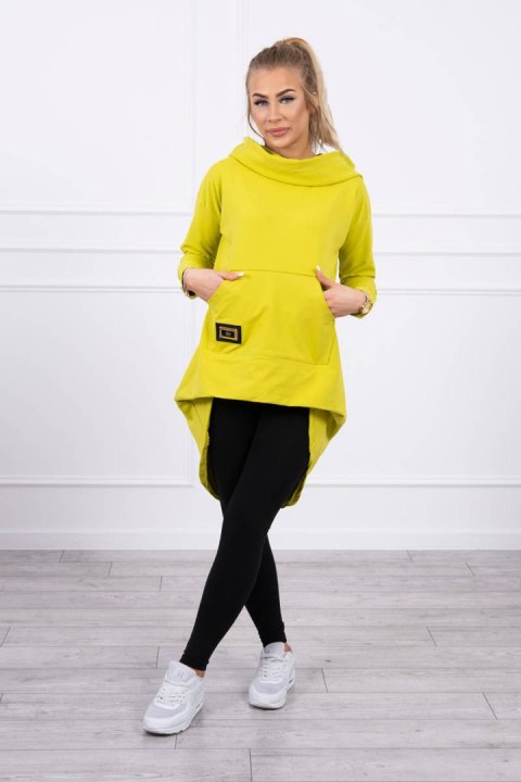 Bluza z długim tyłem i kapturem kiwi