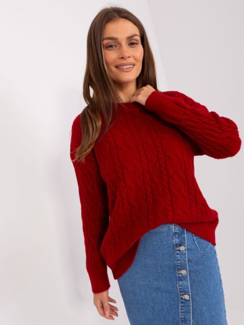 Sweter AT-SW-2335-1.68P bordowy