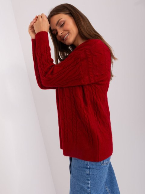 Sweter AT-SW-2335-1.68P bordowy