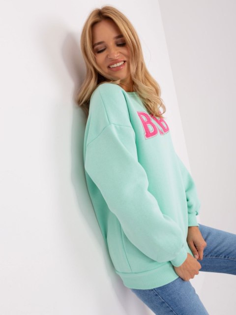 Bluza ocieplana oversize mięowa z napisem Bluza ocieplana oversize mięowa z napisem