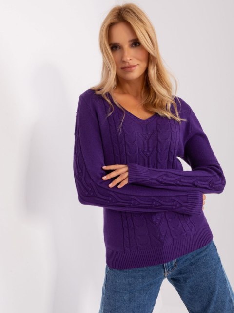 Sweter AT-SW-2329.98P ciemny fioletowy Sweter AT-SW-2329.98P ciemny fioletowy