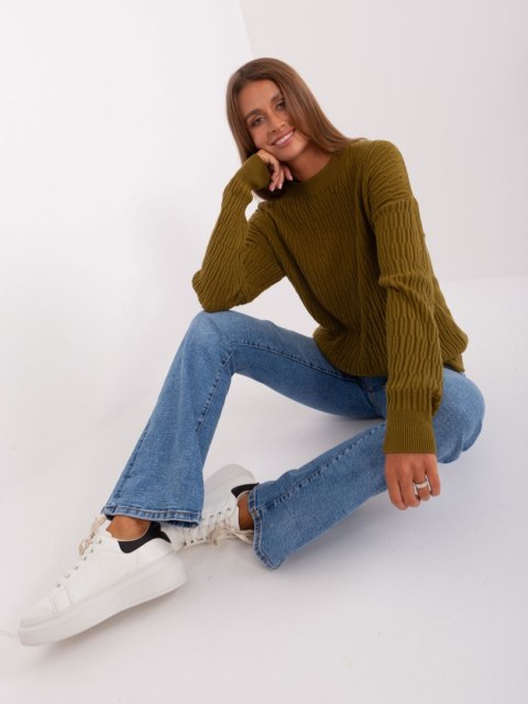 Sweter AT-SW-2338.14P oliwkowy Sweter AT-SW-2338.14P oliwkowy