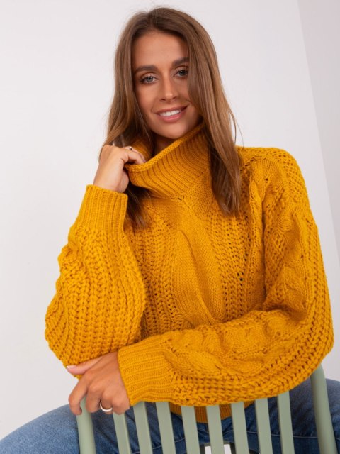 Sweter AT-SW-2350.91P ciemny żółty Sweter AT-SW-2350.91P ciemny żółty