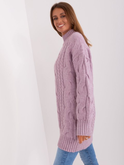 Sweter AT-SW-2367-1.35P jasny fioletowy Sweter AT-SW-2367-1.35P jasny fioletowy