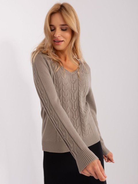 Sweter AT-SW-2329.98P ciemny bezowy Sweter AT-SW-2329.98P ciemny bezowy