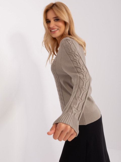 Sweter AT-SW-2329.98P ciemny bezowy Sweter AT-SW-2329.98P ciemny bezowy