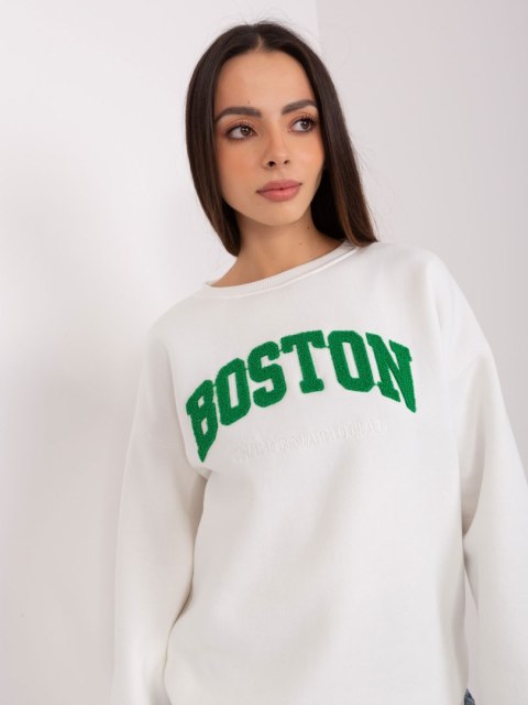 Bluza Boston ecru dresowa bez kaptura oversize Bluza Boston ecru dresowa bez kaptura oversize