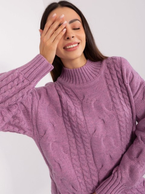 Sweter AT-SW-2367-1.35P fioletowy Sweter AT-SW-2367-1.35P fioletowy