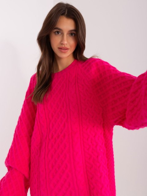 Sweter AT-SW-2367-2.64P fuksjowy
