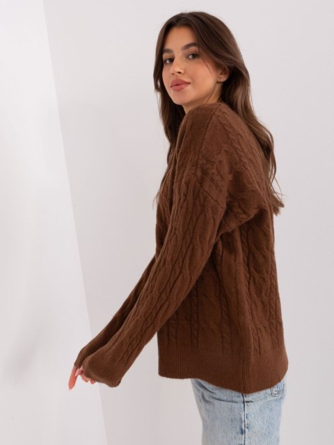 Sweter AT-SW-2335-1.68P brązowy