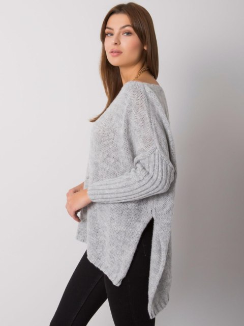 Sweter damski oversaize luźny szary Tiffianie one size Sweter damski oversaize luźny szary Tiffianie one size
