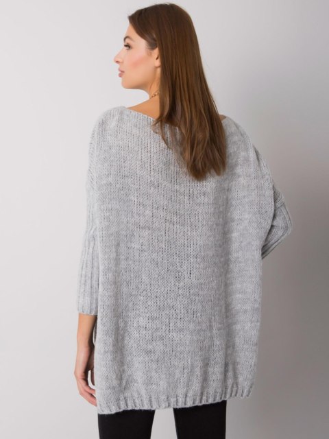 Sweter damski oversaize luźny szary Tiffianie one size Sweter damski oversaize luźny szary Tiffianie one size