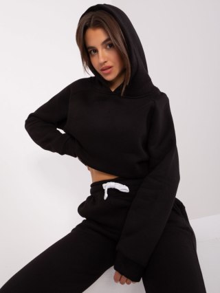 Komplet dresowy basic czarny spodnie + bluza