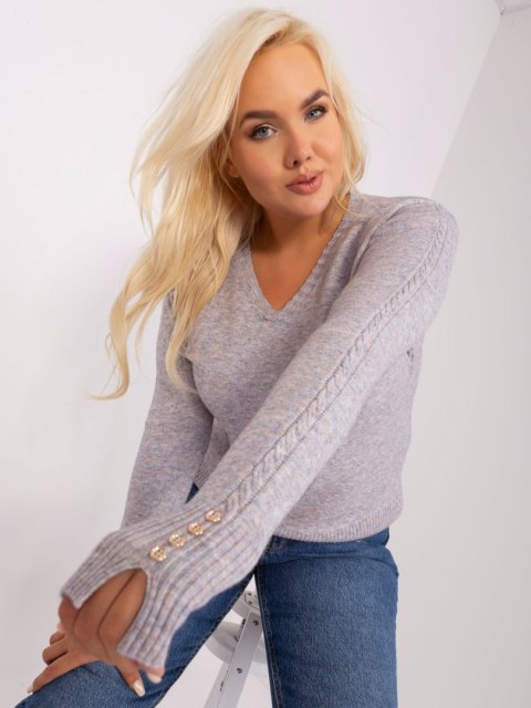 Sweter PM-SW-PM-3817.07 szary XL/XXL Sweter PM-SW-PM-3817.07 szary XL/XXL