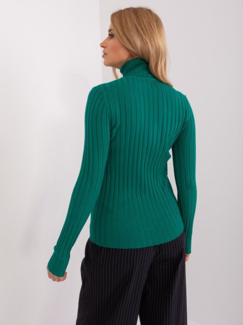 Golf sweter dopasowany prążkowany zielony M/L Golf sweter dopasowany prążkowany zielony M/L