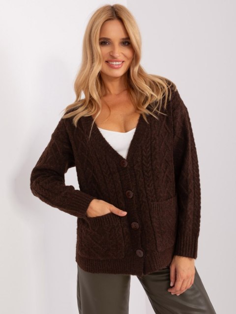 Sweter AT-SW-2358.31 ciemny brązowy Sweter AT-SW-2358.31 ciemny brązowy