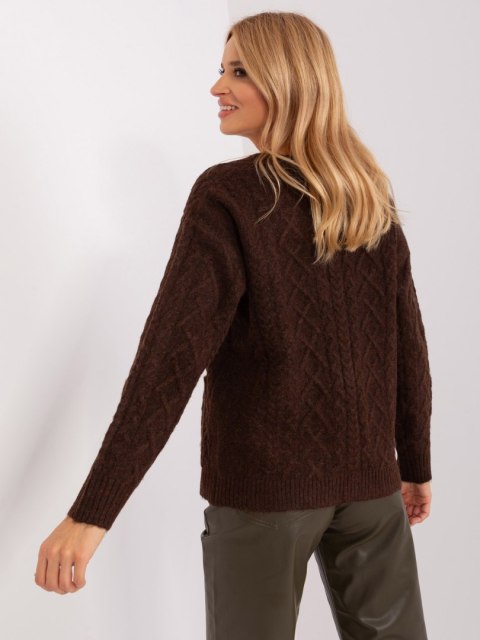 Sweter AT-SW-2358.31 ciemny brązowy Sweter AT-SW-2358.31 ciemny brązowy