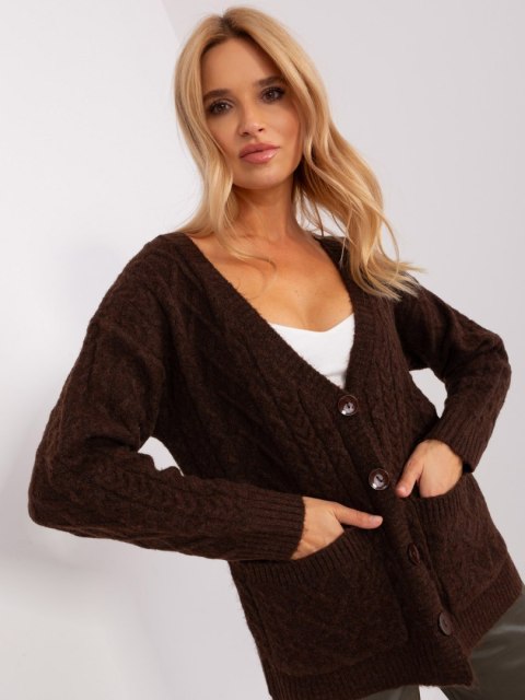 Sweter AT-SW-2358.31 ciemny brązowy Sweter AT-SW-2358.31 ciemny brązowy