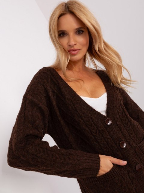 Sweter AT-SW-2358.31 ciemny brązowy Sweter AT-SW-2358.31 ciemny brązowy