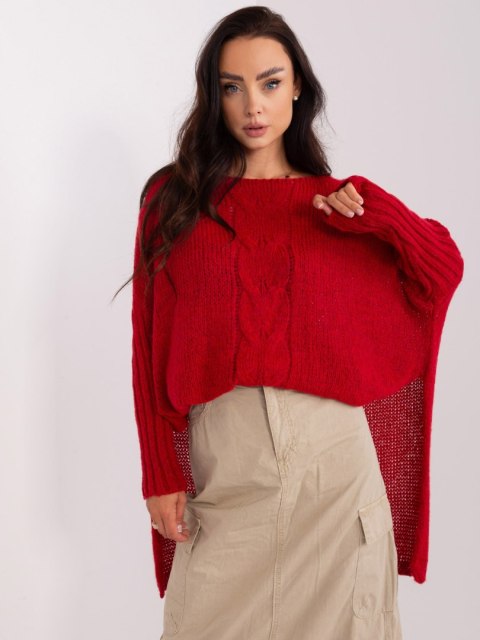 Sweter TW-SW-BI-559.45 ciemny czerwony Sweter TW-SW-BI-559.45 ciemny czerwony