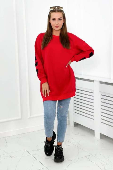Bluza ocieplana z napisem California czerwona