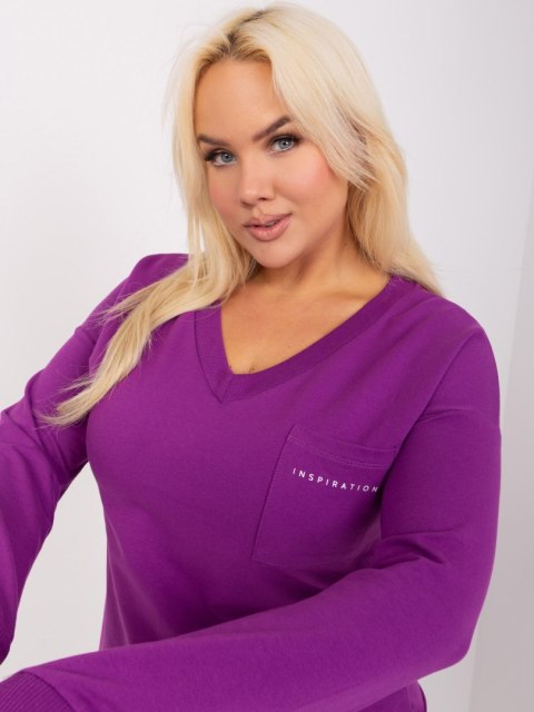 Bluzka RV-BZ-9158.86P ciemny fioletowy Bluzka RV-BZ-9158.86P ciemny fioletowy