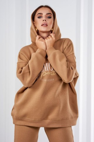 Komplet ocieplany L'Amour camelowy