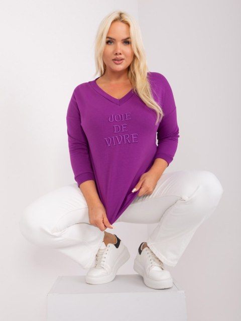 Bluzka RV-BZ-9143.87P ciemny fioletowy Bluzka RV-BZ-9143.87P ciemny fioletowy