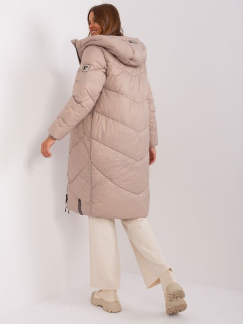 Płaszcz D50045X44526A4 ciemny bezowy XL Płaszcz D50045X44526A4 ciemny bezowy XL