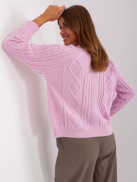 Sweter AT-SW-2346-2.99P jasny fioletowy Sweter AT-SW-2346-2.99P jasny fioletowy