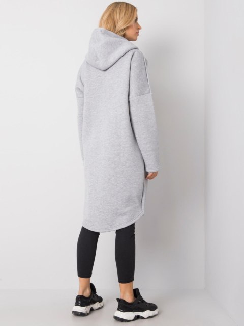 Bluza długa szara z kapturem i suwakiem Tina L/XL Bluza długa szara z kapturem i suwakiem Tina L/XL
