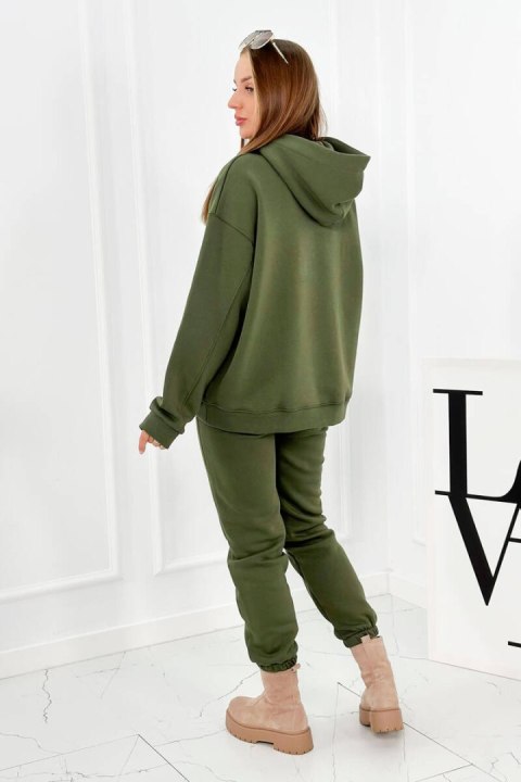 Komplet bawełniany ocieplany bluza + spodnie Brooklyn khaki Komplet bawełniany ocieplany bluza + spodnie Brooklyn khaki