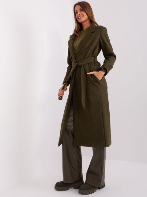 Płaszcz TW-PL-BI-5312-1.31 khaki S Płaszcz TW-PL-BI-5312-1.31 khaki S