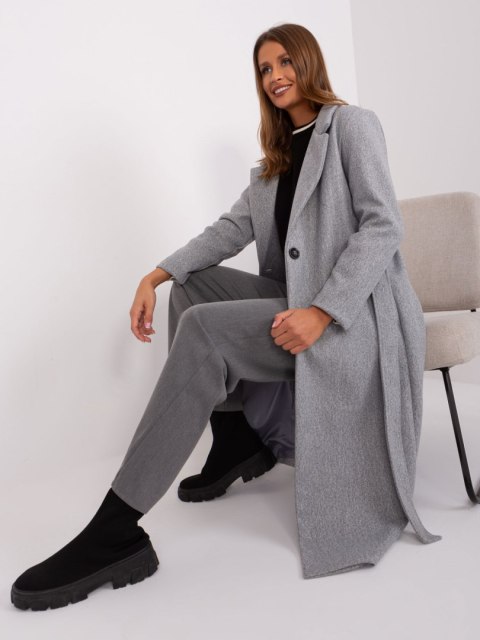 Płaszcz TW-PL-BI-5312-1.31 szary XL Płaszcz TW-PL-BI-5312-1.31 szary XL