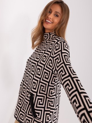 Sweter AT-SW-2341.00P czarno-beżowy