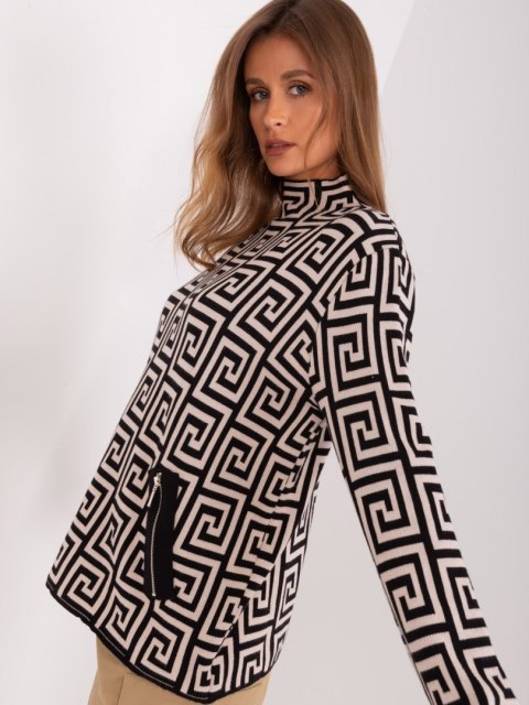 Sweter AT-SW-2341.00P czarno-beżowy Sweter AT-SW-2341.00P czarno-beżowy