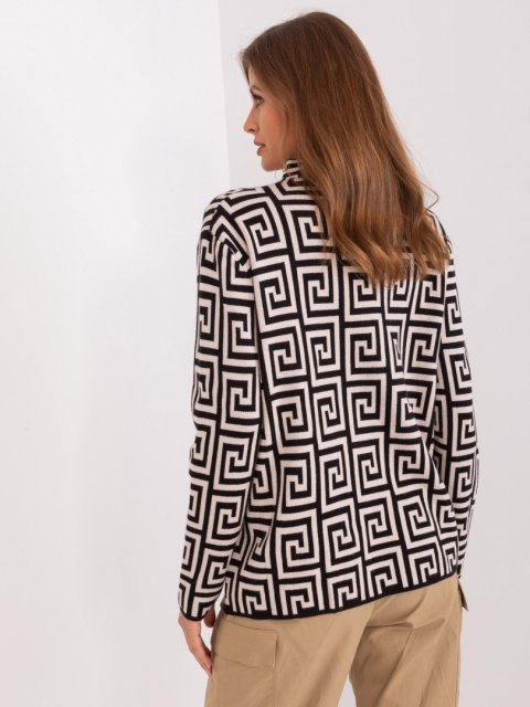 Sweter AT-SW-2341.00P czarno-beżowy Sweter AT-SW-2341.00P czarno-beżowy