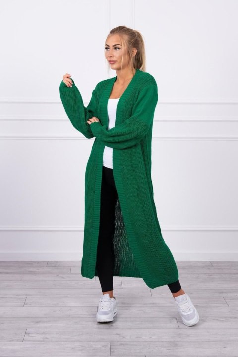 Sweter długi kardigan zielony