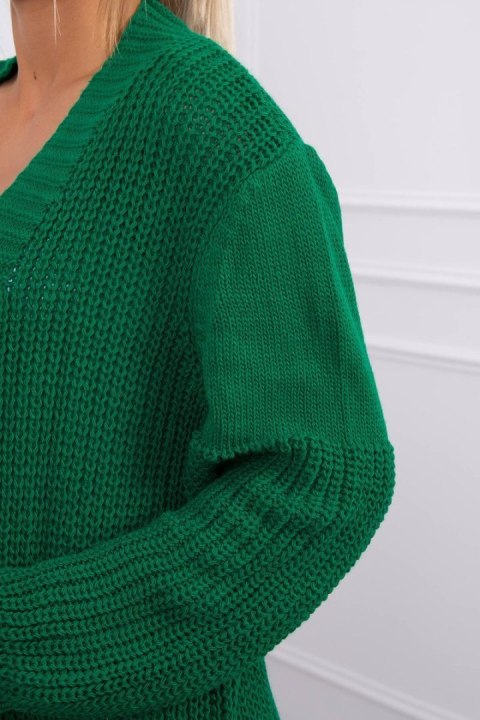 Sweter długi kardigan zielony