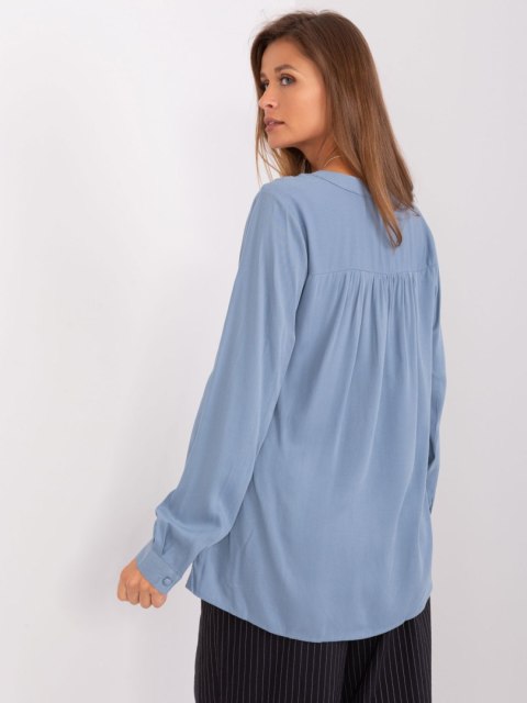 Bluzka D73792M11081A szaro-niebieski XXL Bluzka D73792M11081A szaro-niebieski XXL