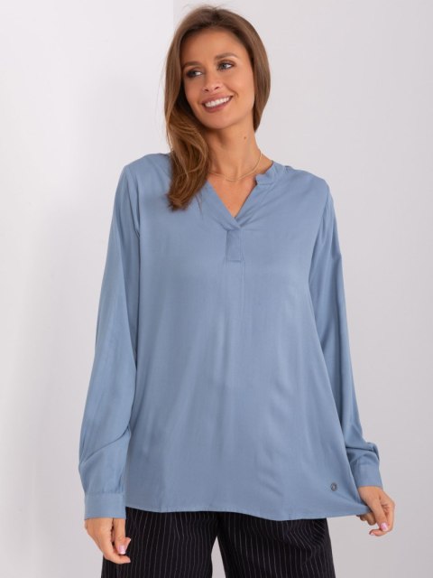 Bluzka D73792M11081A szaro-niebieski XXL Bluzka D73792M11081A szaro-niebieski XXL