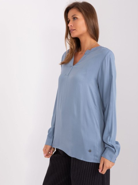Bluzka D73792M11081A szaro-niebieski XXL Bluzka D73792M11081A szaro-niebieski XXL