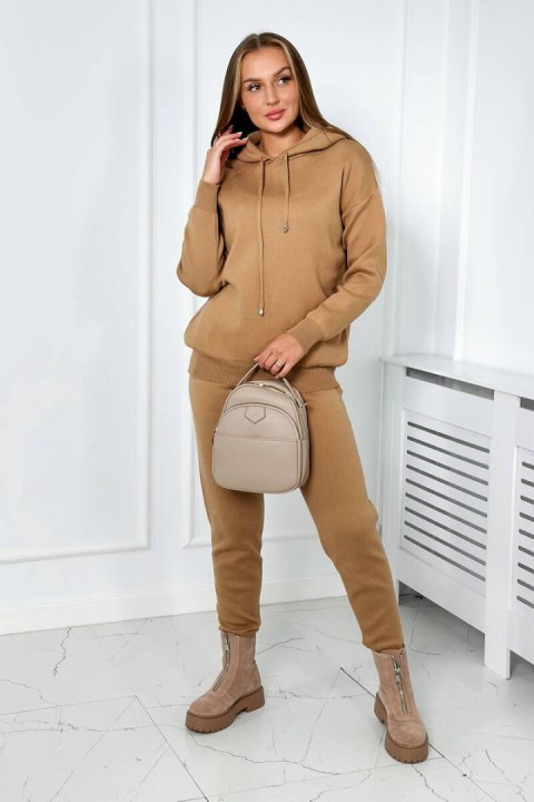 Komplet sweterkowy Bluza + Spodnie camelowy Komplet sweterkowy Bluza + Spodnie camelowy