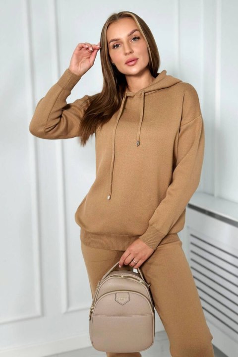 Komplet sweterkowy Bluza + Spodnie camelowy Komplet sweterkowy Bluza + Spodnie camelowy